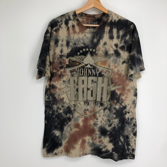 Johnny Cash Other - Johnny Cash Man in Black Tie Dye Graphic Tee